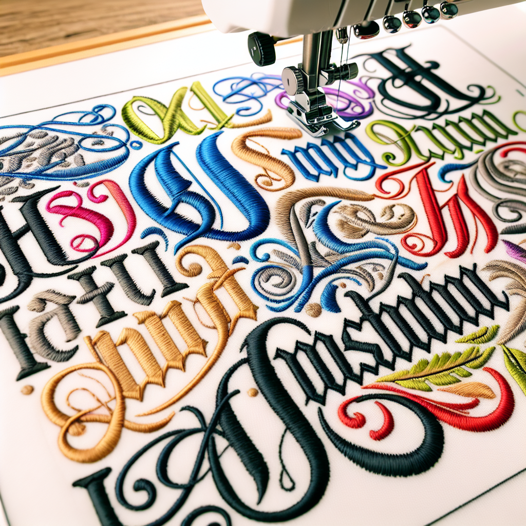 Unveiling the Charm of Script Fonts in Machine Embroidery – First Trim